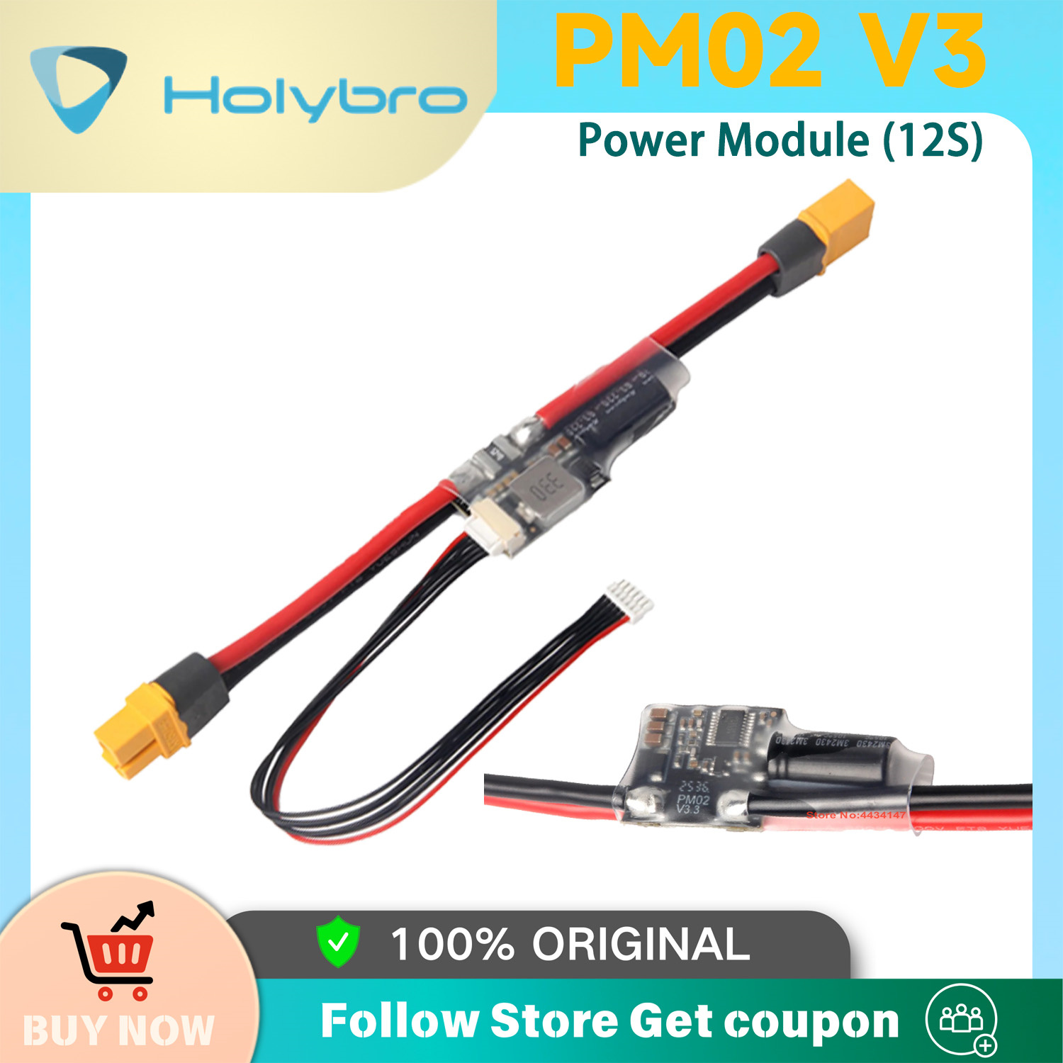 Drone Racing Flight Controller - Modul Daya Holybro PM02D 2S-12S PX4