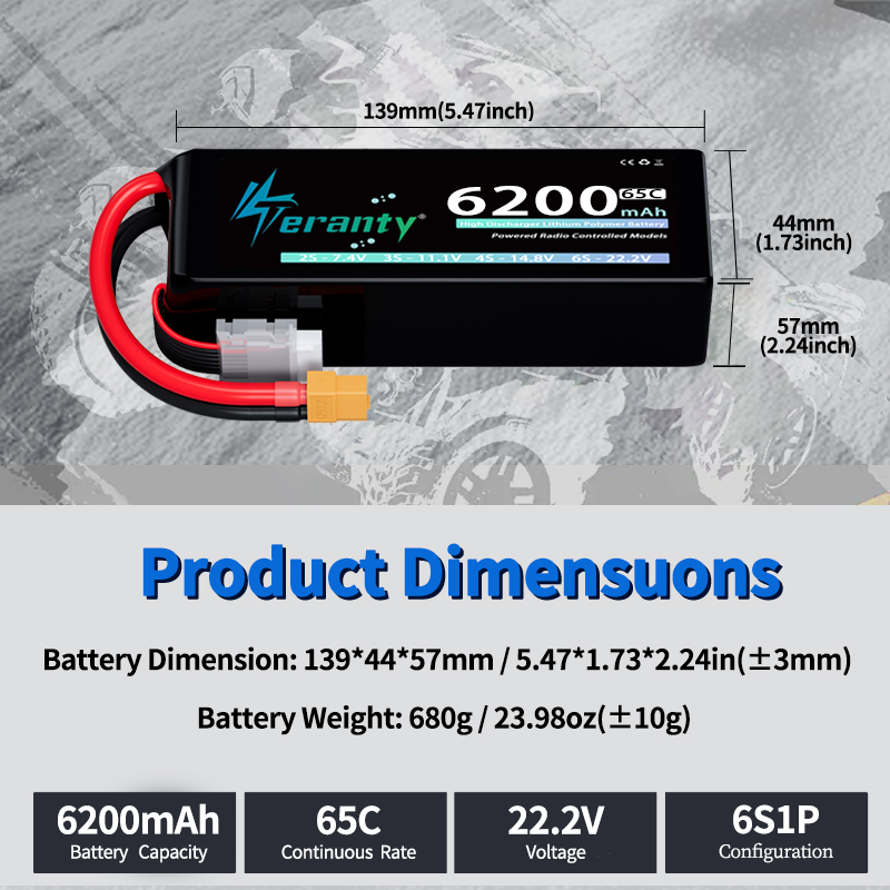 Baterai Lipo TERANTY 6S 6200mA - Drone Racing Battery ulasan dan harga