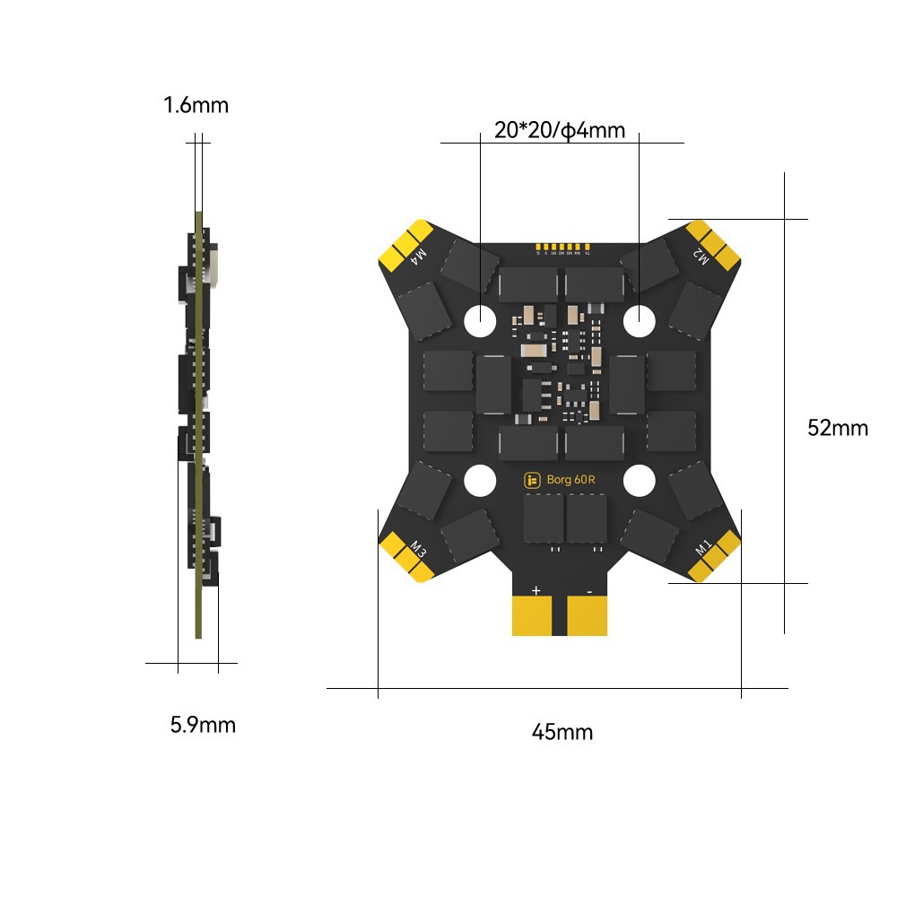iFlight Borg Mini H7 (ICM42688 - Drone Racing Flight Controller ulasan dan harga